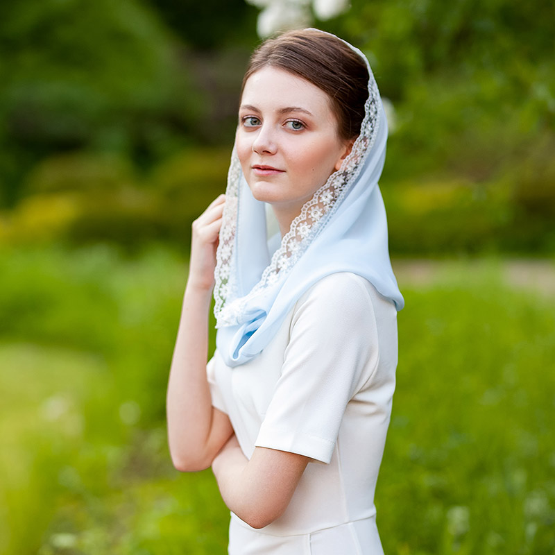Шифоновый снуд для таинств "Голубка" фото 3