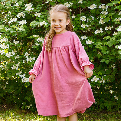 Фото товара "Платье Дымка ягодное муслин" при наведении