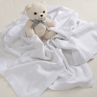 Плед "Капелька" белый - миниатюра фотографии товара в каталоге ЛиноБамбино