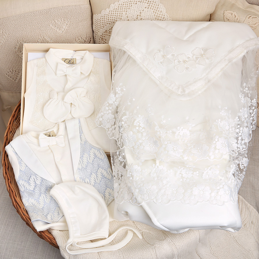 Комплект на выписку мальчика "Айвори" Флеоле фото 1