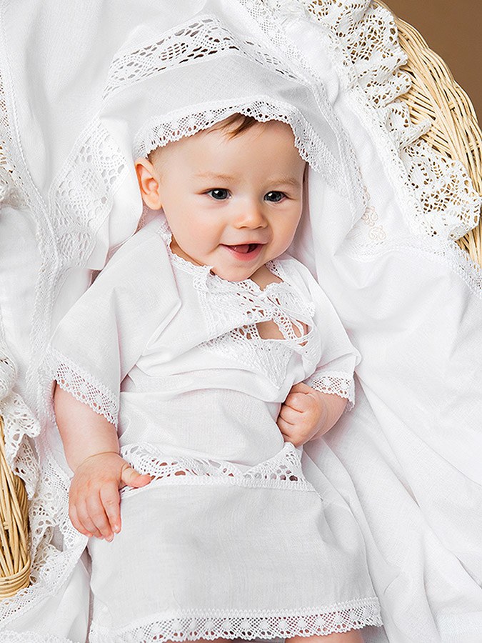 Крестильный комплект "Петр" для мальчика с пеленкой фото 1