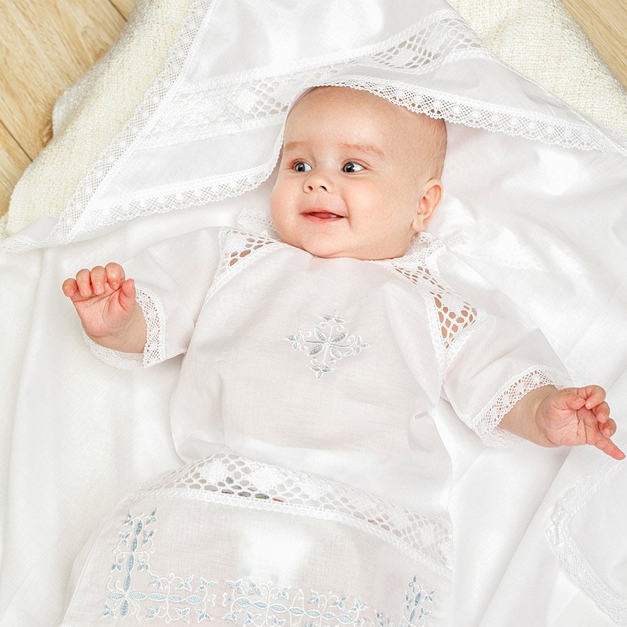 Фото товара "Крестильный комплект "Илья" для мальчика с пеленкой" при наведении