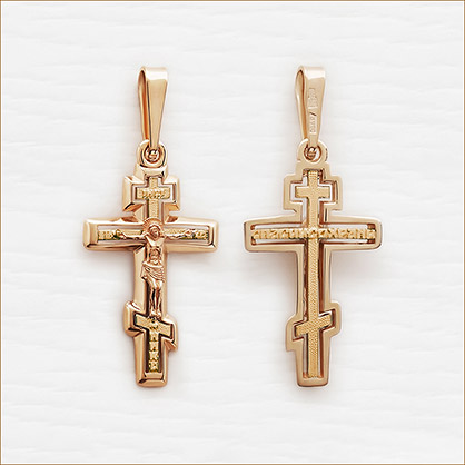 Золотой крестик 12141АКВ фото 6