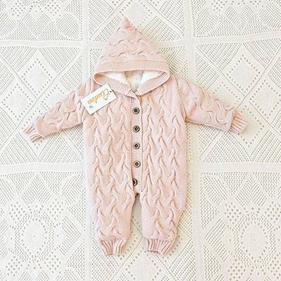 Утепленный комбинезон  "Остин" с капюшоном, светло-розовый