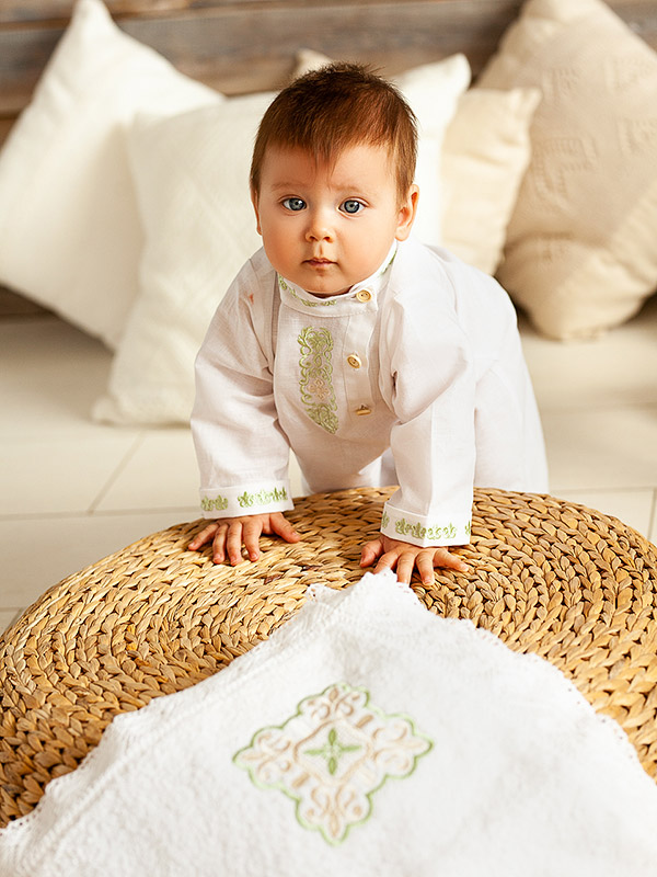 Крестильный набор для мальчика "Елисей" с полотенцем фото 4