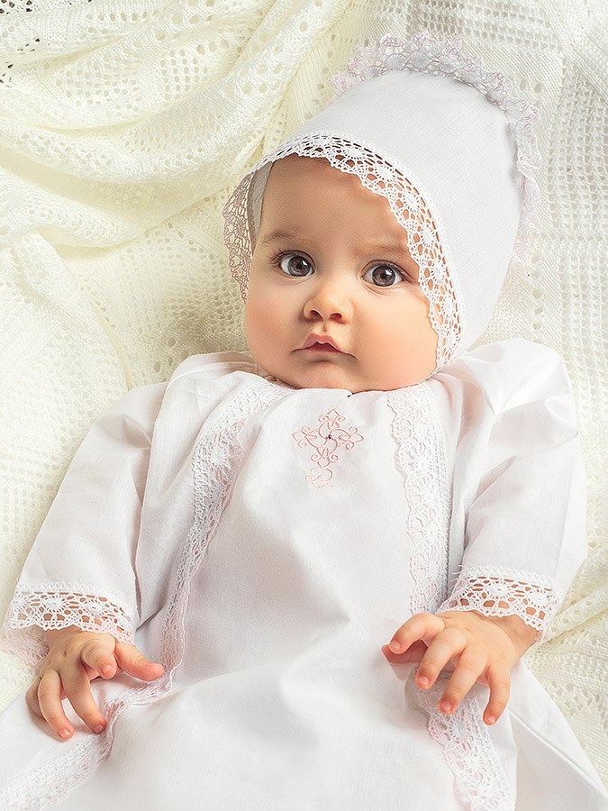 Чепчик хлопковый "Кружевной" фото 3