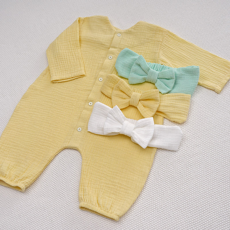 Комбинезон Облачко желтый из муслина фото 11