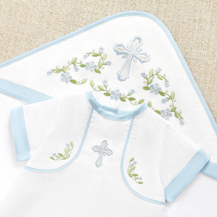 Крестильный комплект "Василёк" для мальчика с крыжмой фото 4