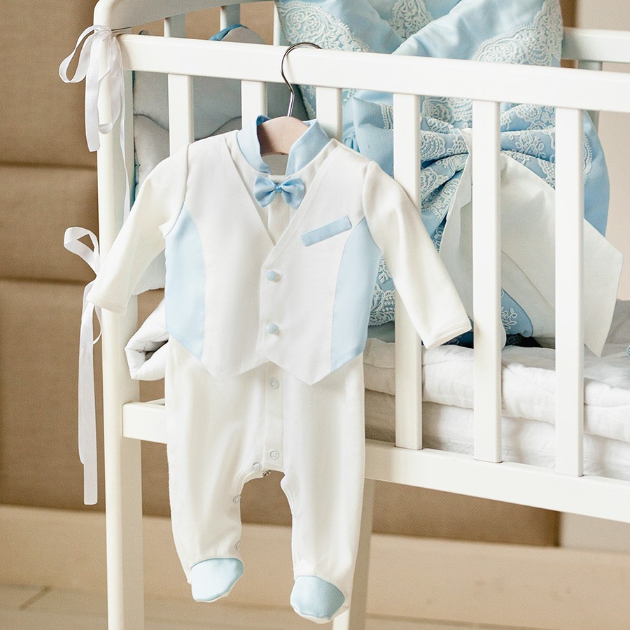 Фото товара "Костюмчик для мальчика "Мерлетто" голубой" из магазина ЛиноБамбино