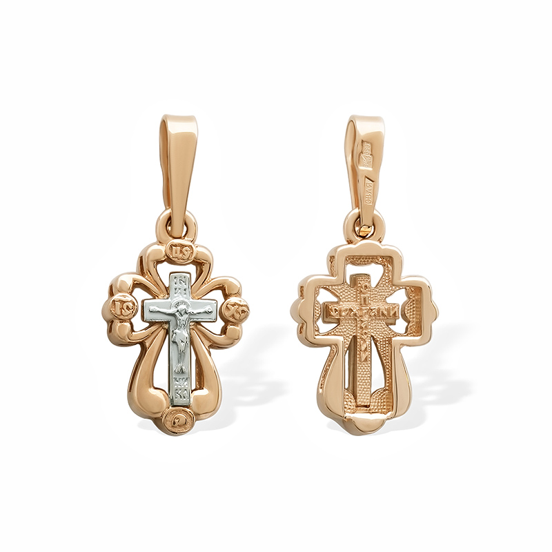 Золотой крестик 12137АКВ фото 3