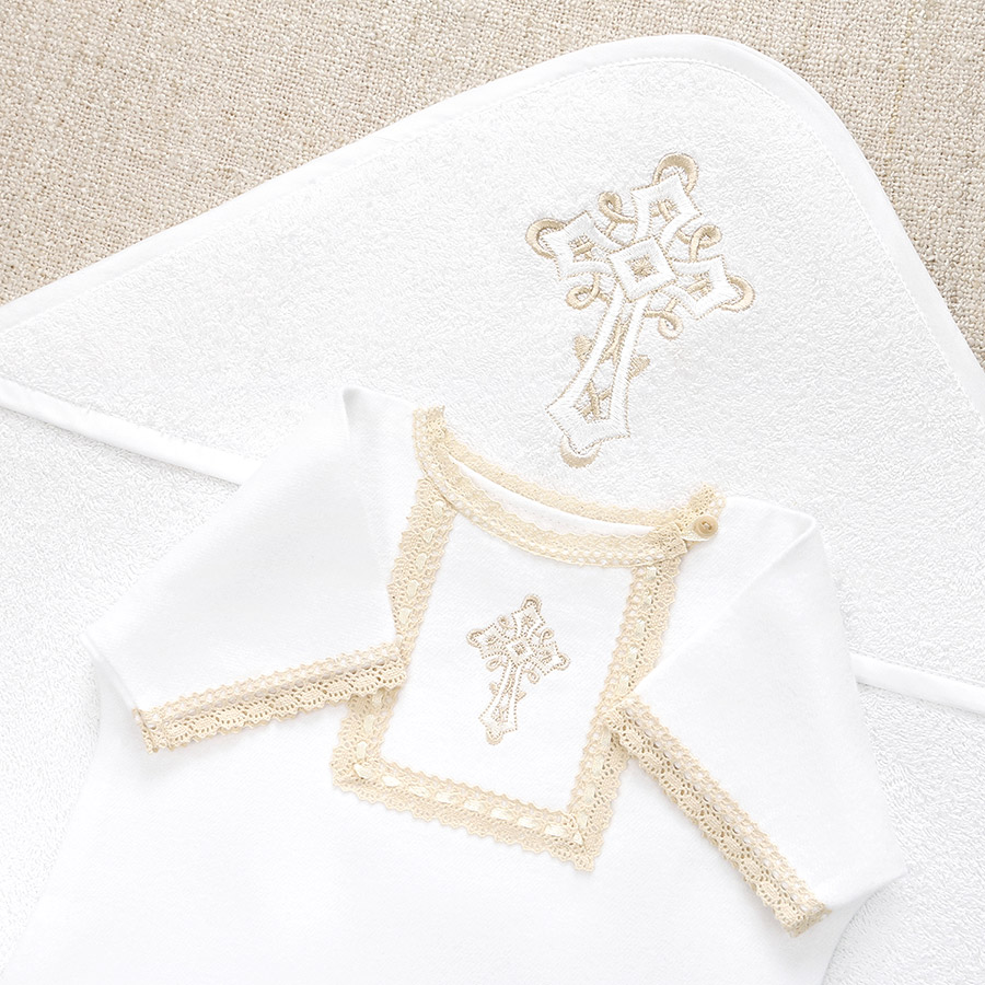 Крестильный набор для мальчика "Никита" с полотенцем фото 3