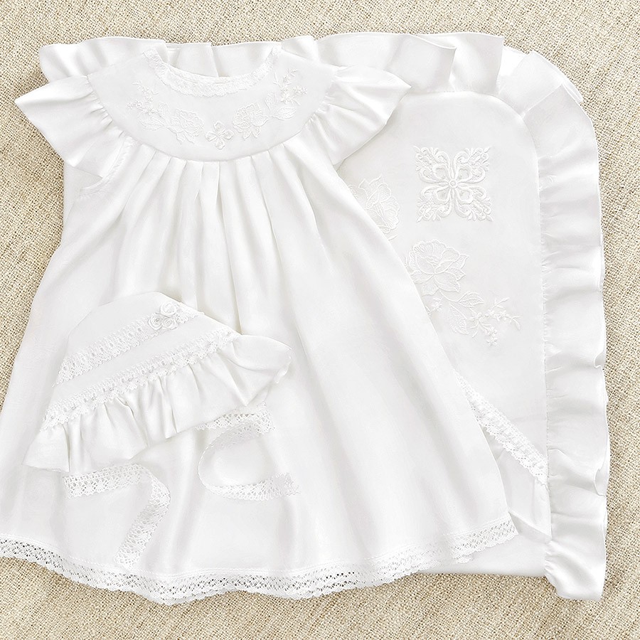 Крестильный комплект "Дарья" для девочки с крыжмой фото 11