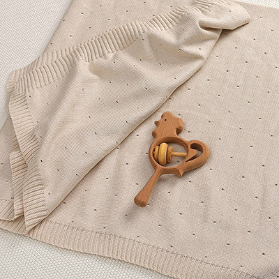 Плед "Капелька" бежевый - миниатюра фотографии товара в каталоге ЛиноБамбино