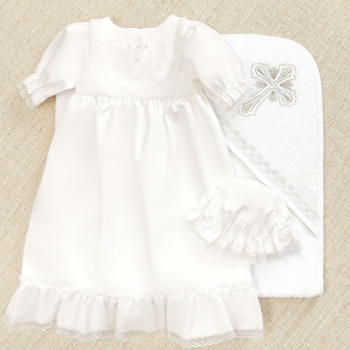 Крестильный набор для девочки "Берегиня" с полотенцем - миниатюра фотографии товара в каталоге ЛиноБамбино