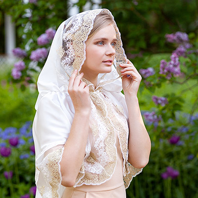 Фото товара "Накидка для таинств "Сияние" женская" из магазина ЛиноБамбино