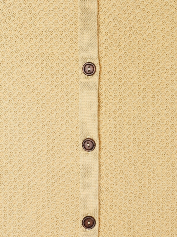 Вязаный текстурный комбинезон Желтый фото 4