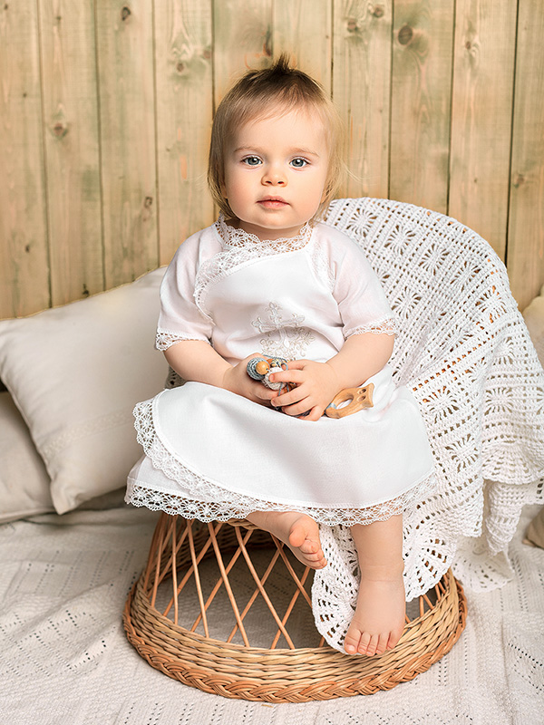 Крестильная распашонка "Серебряная лоза" фото 3