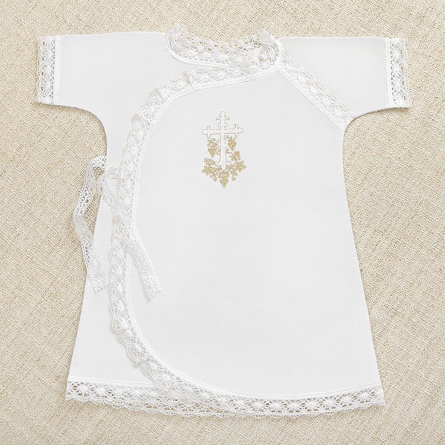 Крестильный комплект "Золотая лоза" унисекс с крыжмой фото 6