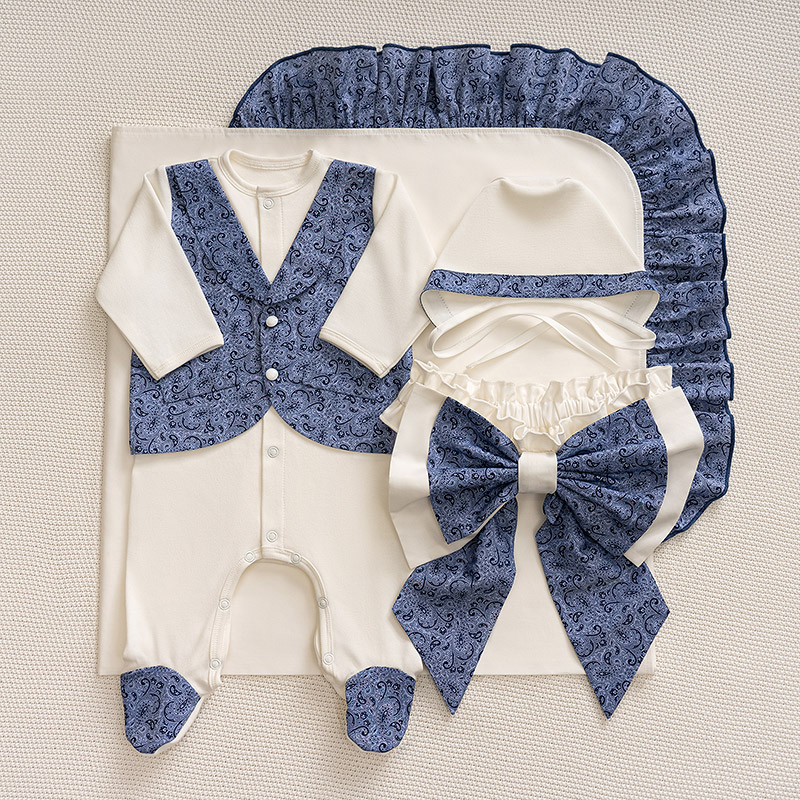 Костюмчик/комплект с уголком Денди пейсли фото 1