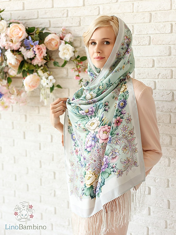 Шарф "Пора надежд" мятный фото 3