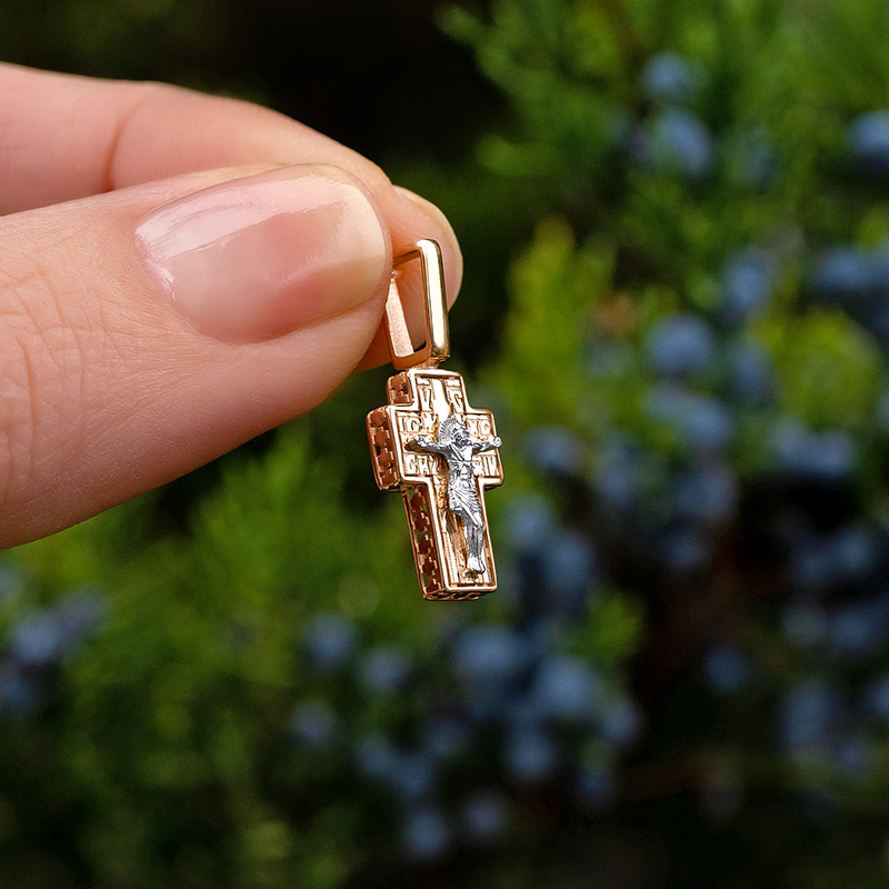 Золотой крестик 14865АКВ фото 6