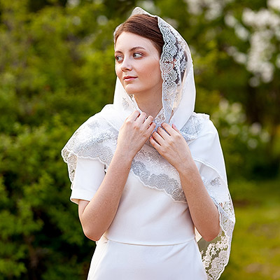 Фото товара "Большая косынка "Сияние"" из магазина ЛиноБамбино