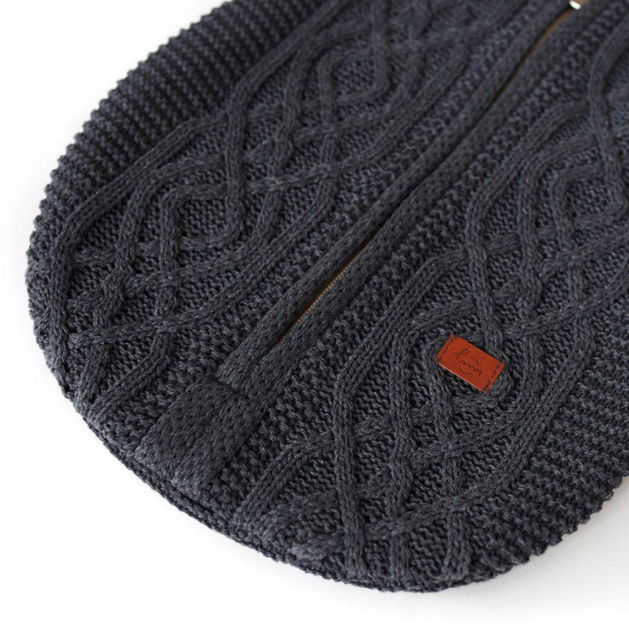 Вязаный кокон для новорожденного Loom графит фото 5