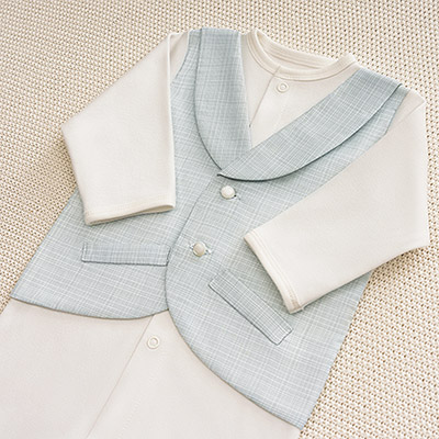 Фото товара "Костюмчик/комплект с уголком Денди всплеск волны" из магазина ЛиноБамбино