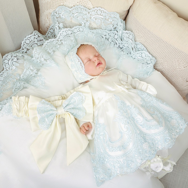 Комплект на выписку девочки "Самия" аквамарин фото 4