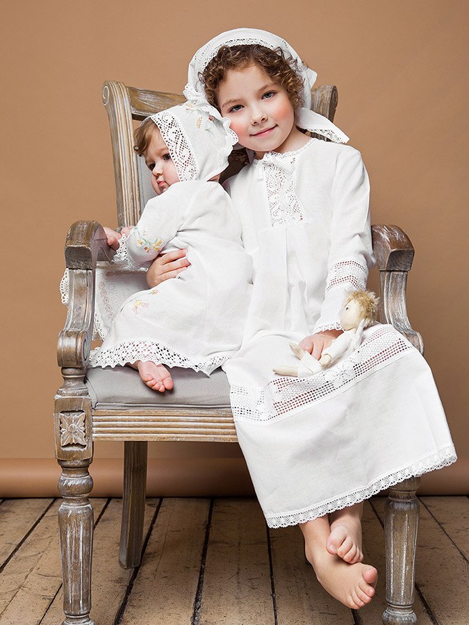 Крестильное платье "Пелагея" для девочки фото 4