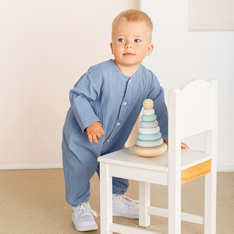 Комбинезон Облачко джинс из муслина фото 1