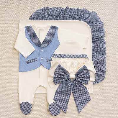 Фото товара "Костюмчик/комплект с уголком Денди яркая полоска" из магазина ЛиноБамбино