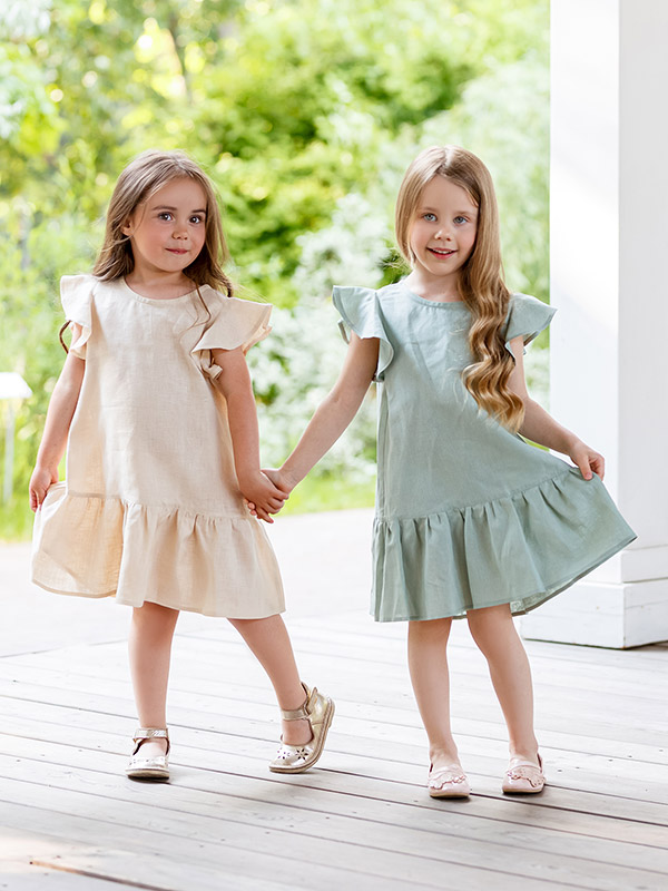 Платье Нимфа полынь лён фото 5