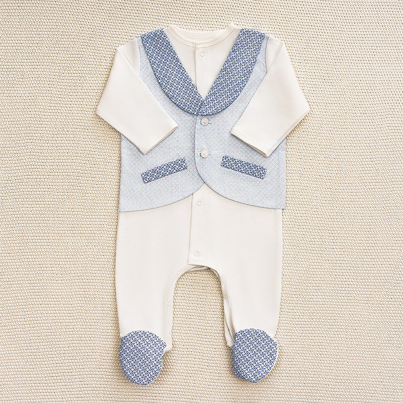 Костюмчик/комплект с уголком Денди нежные ромбы фото 2
