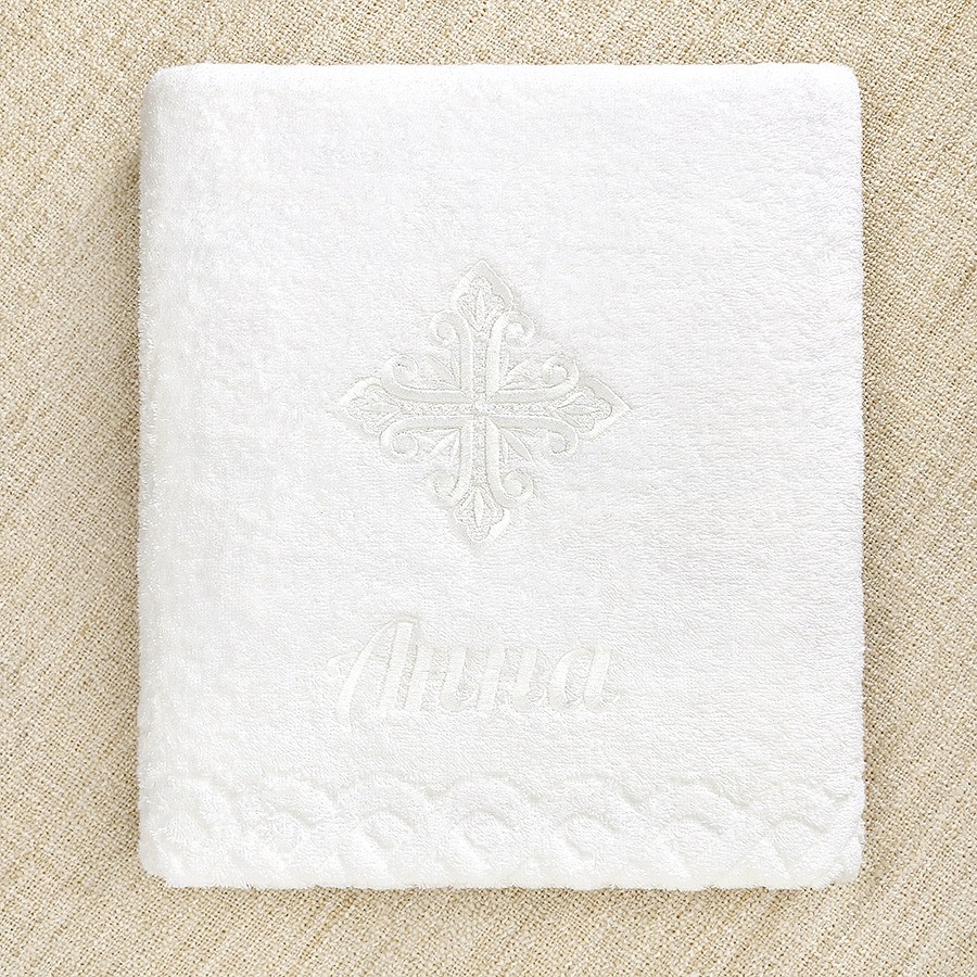 Крестильный набор для девочки "Ирина" с полотенцем  фото 7