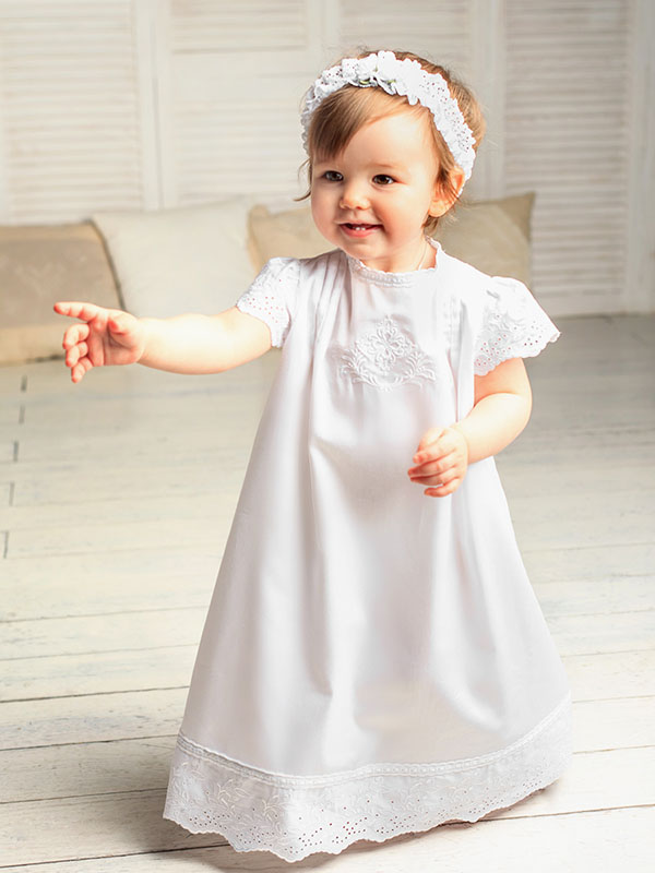 Крестильный набор для девочки "Елена" с полотенцем  фото 5