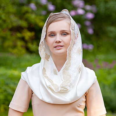 Фото товара "Церковный снуд-капюшон "Сияние"" из магазина ЛиноБамбино