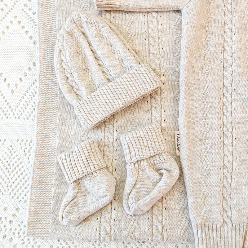 Комплект  "Саби" на выписку, крем-брюле фото 3