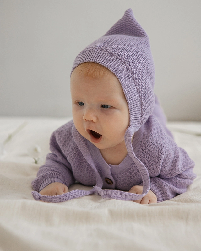 Вязаная шапочка ELF лиловый фото 2