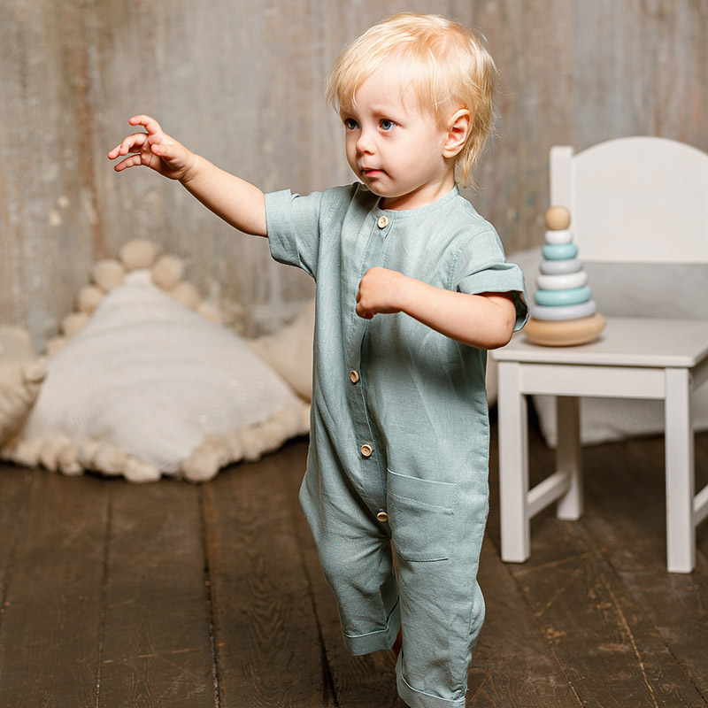 Льняной комбинезон Ветерок полынь фото 2