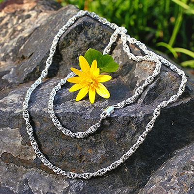 Серебряная цепочка Аврора 0,6