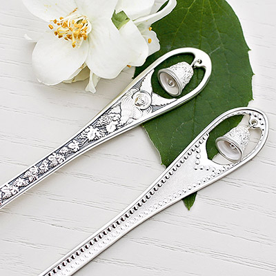 Серебряная ложка "Серафим" с колокольчиком