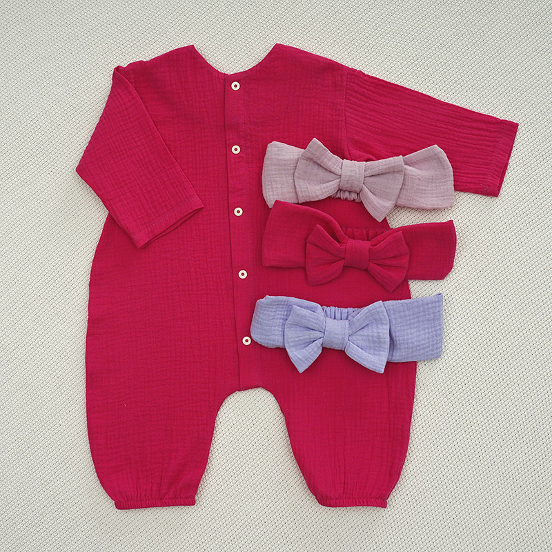 Комбинезон Облачко фуксия из муслина фото 8