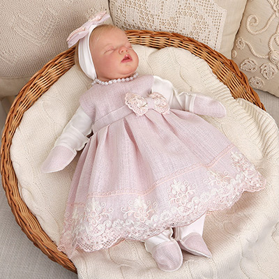 Фото товара "Костюмчик с платьем "Люрекс" пудра" из магазина ЛиноБамбино