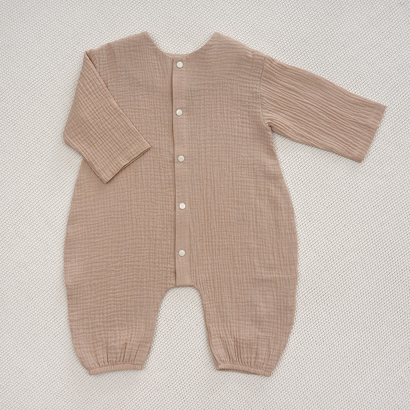 Комбинезон Облачко бежевый из муслина фото 4