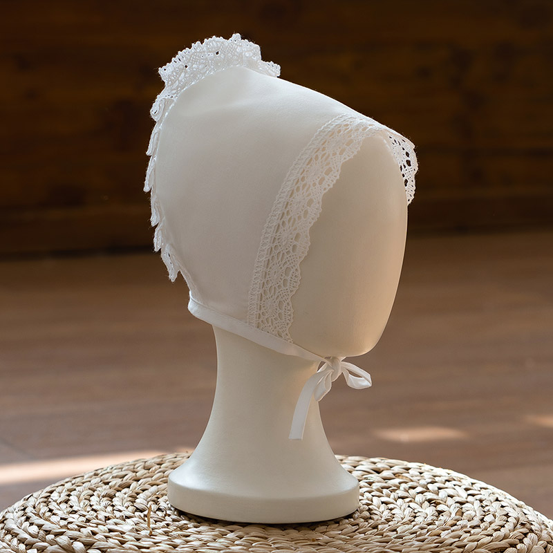 Чепчик хлопковый "Кружевной" фото 7
