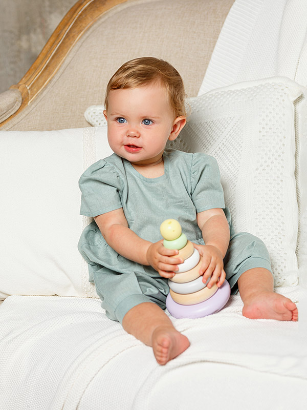 Льняной комбинезон Безе полынь фото 4