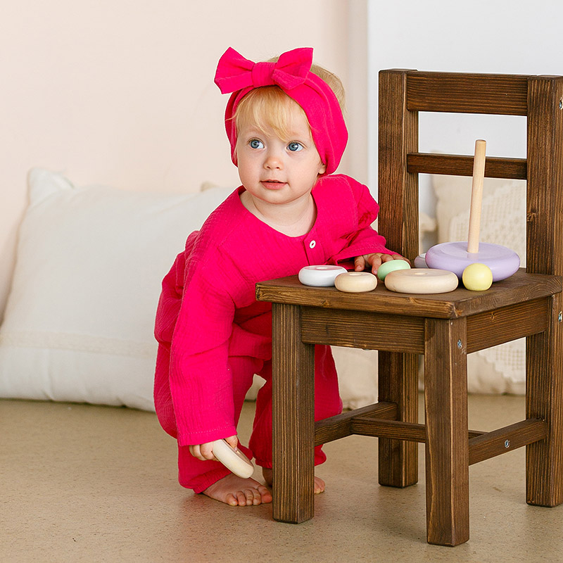 Комбинезон Облачко фуксия из муслина фото 1