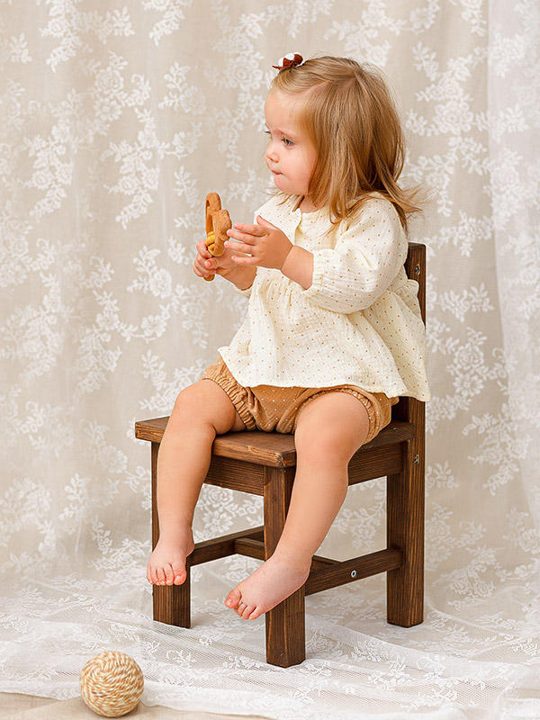 Комплект из муслина Горошек фото 1