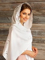 Фото товара "Палантин "ЕСЕНИЯ" с белой вышивкой" из магазина ЛиноБамбино